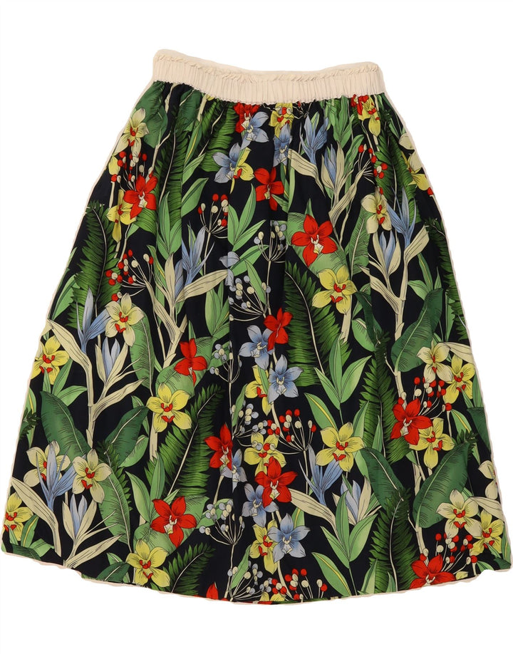 VINTAGE Womens A-Line Skirt W26 Small Multicoloured Floral Vintage Vintage and Second-Hand Vintage from Messina Hembry 