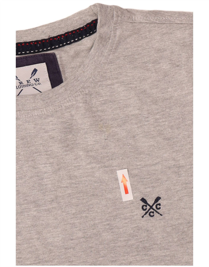 Crew Clothing Мужская футболка Top Small Серый хлопок