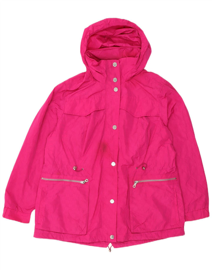Женская дождевик с капюшоном Marks & Spencer UK 18 XL, розовый полиэстер