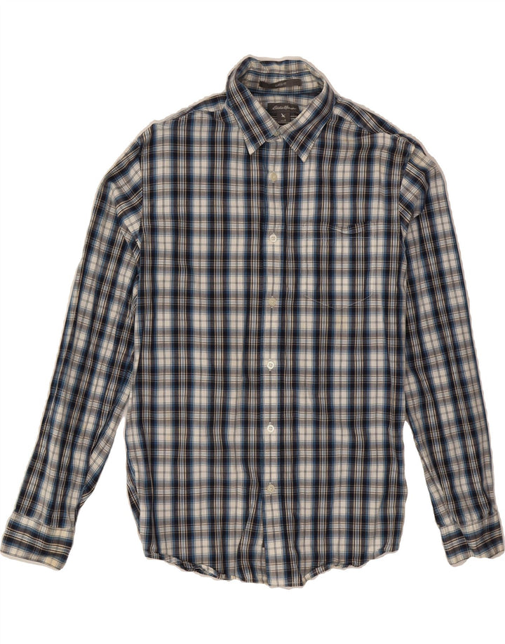 EDDIE BAUER Mens Classic Fit Shirt Small Blue Check Cotton Vintage Eddie Bauer and Second-Hand Eddie Bauer from Messina Hembry 
