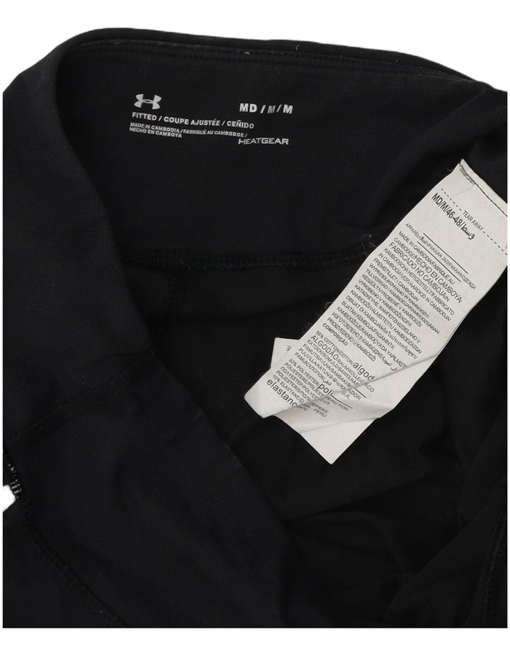 Женские леггинсы UNDER ARMOR Heat Gear UK 12, средний черный цвет с цветными блоками