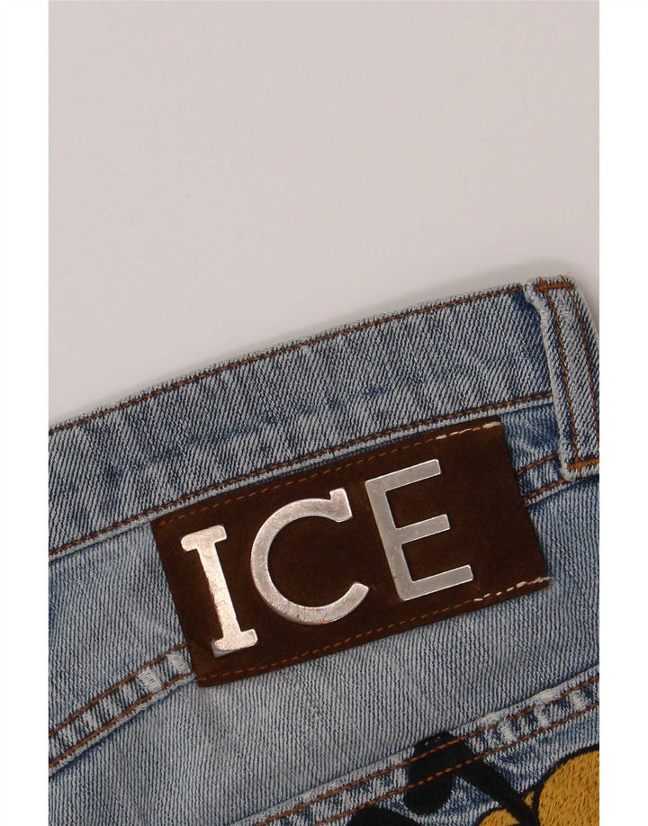 Женские узкие джинсы Iceberg Pluto W32 L32, синие, хлопковые с рисунком