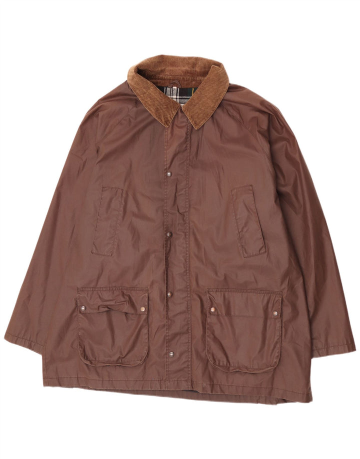 Мужская куртка Brugi из вощеного хлопка IT 56 3XL Коричневый хлопок