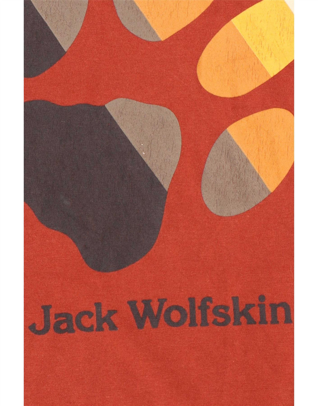 Мужская футболка с рисунком Jack Wolfskin, хлопковый топ среднего красного цвета