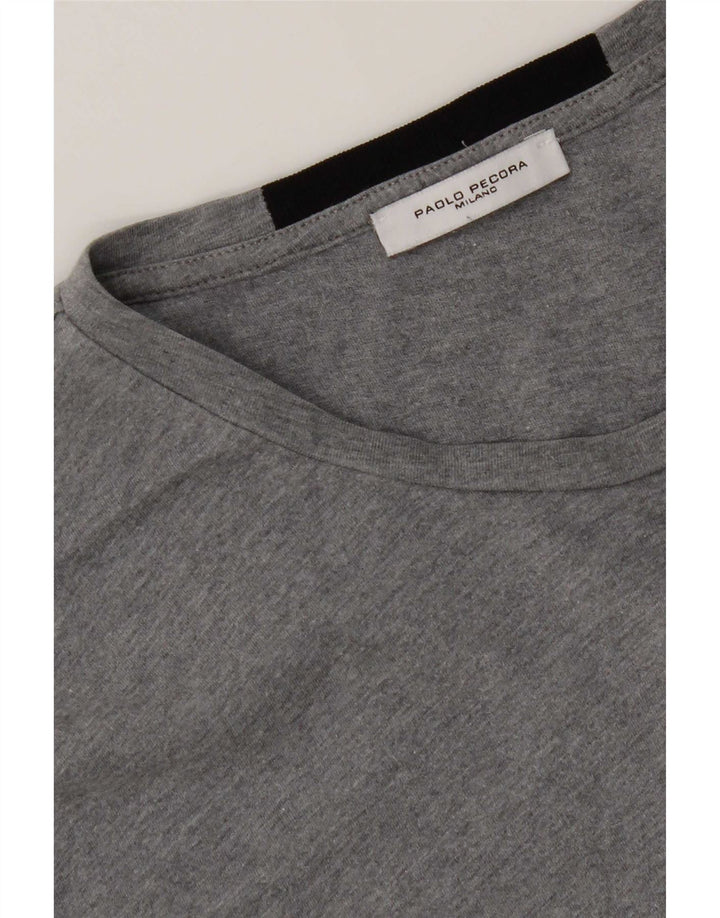 Paolo Pecora Мужская футболка Top Medium Grey Colourblock