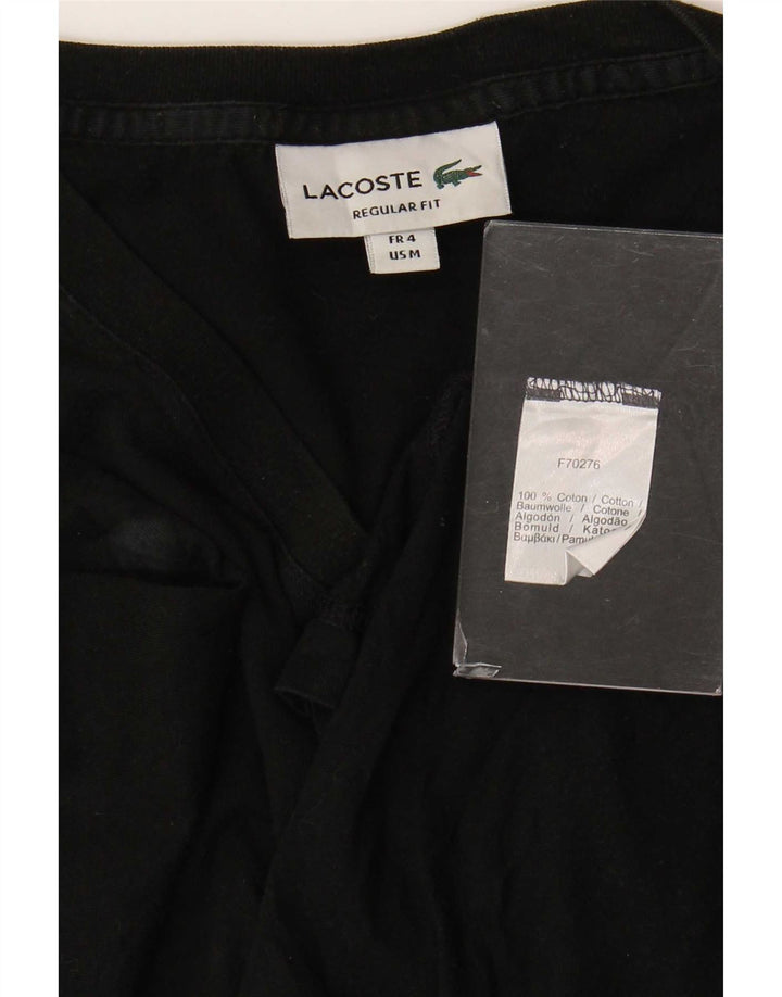 Lacoste Мужская футболка обычного кроя, размер 4, средний черный хлопок
