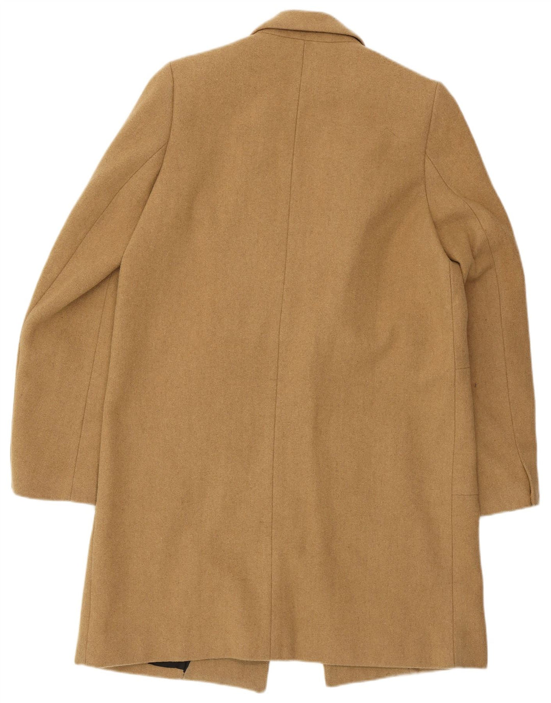 SUPERDRY Womens Overcoat UK 14 Medium Beige Wool
