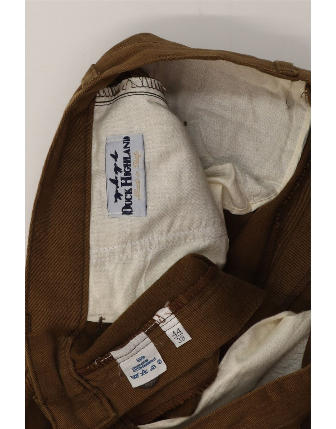 ВИНТАЖНЫЕ мужские брюки чинос с привязкой W28 L31 коричневые хлопковые