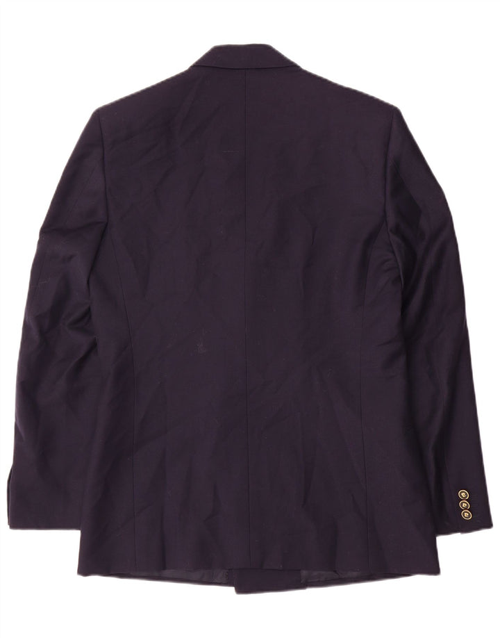 Мужской двубортный пиджак Pierre Cardin IT 46, маленький темно-синий, шерсть