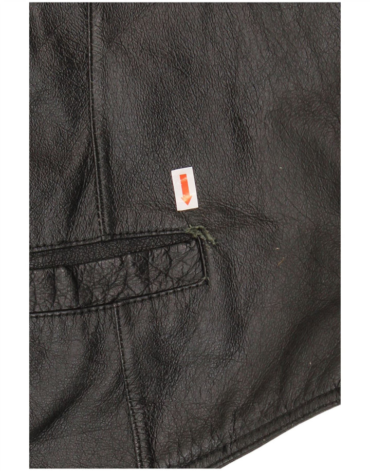 Мужской кожаный жилет JOHN F GEE IT 56 2XL, черный кожаный