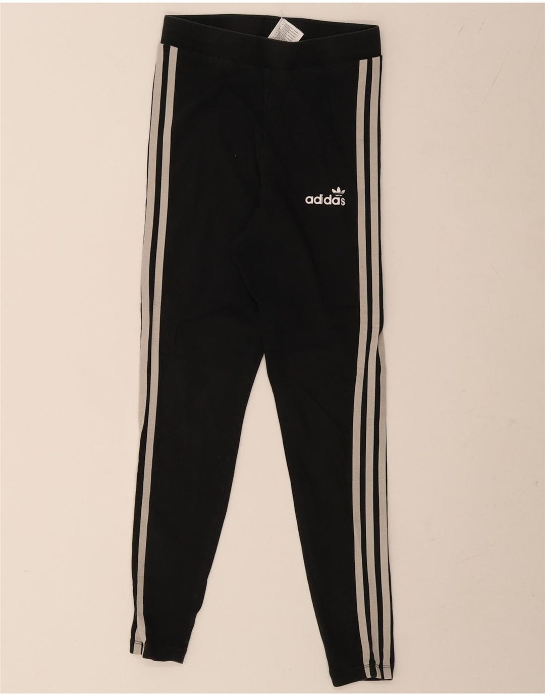 Женские леггинсы Adidas UK 10, маленькие черные хлопковые