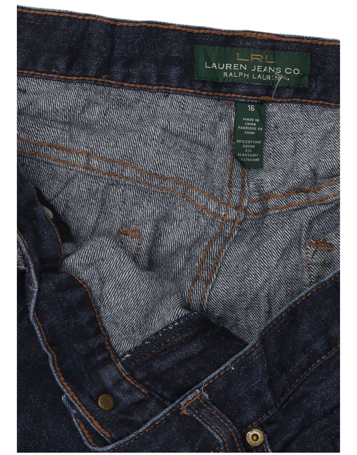 Женские джинсы-капри RALPH LAUREN США 16 2XL W38 L21 Темно-синие хлопковые