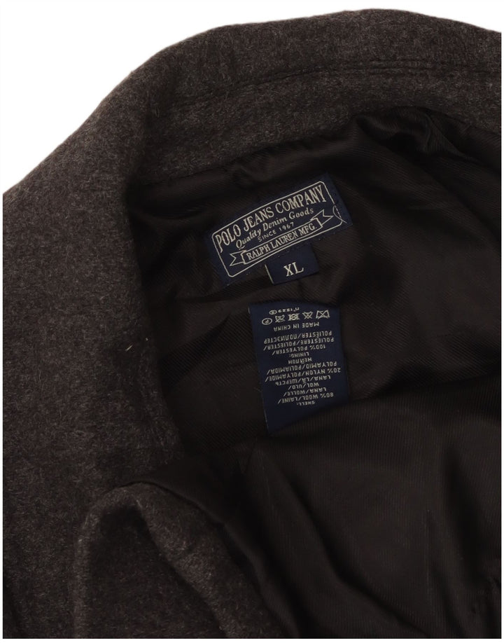Женское полупальто Polo Ralph Lauren UK 18 XL серое шерстяное