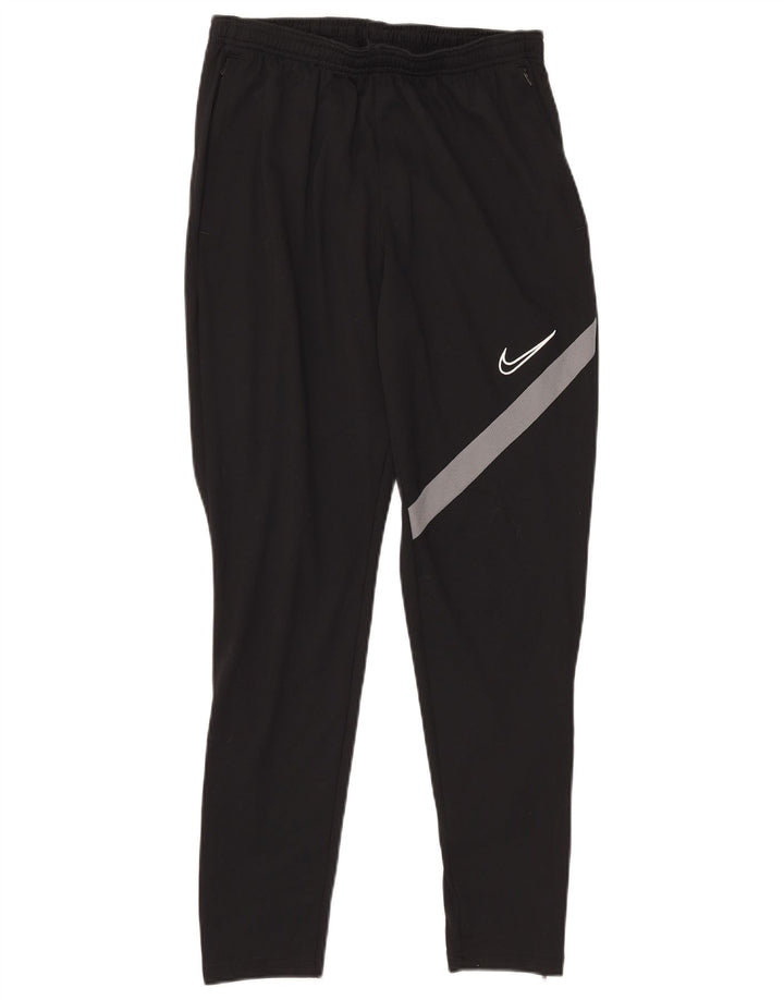 Мужские спортивные брюки Nike Dri Fit среднего размера, полиэстер с цветными блоками, средний черный