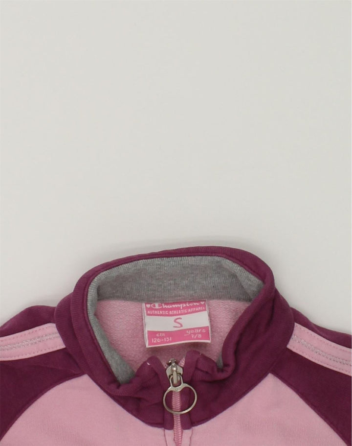 CHAMPION Girls Graphic Tracksuit Top Jacket 7-8 Years Small Pink | Vintage Champion | Thrift | Second-Hand Champion | Used Clothing | Messina Hembry 