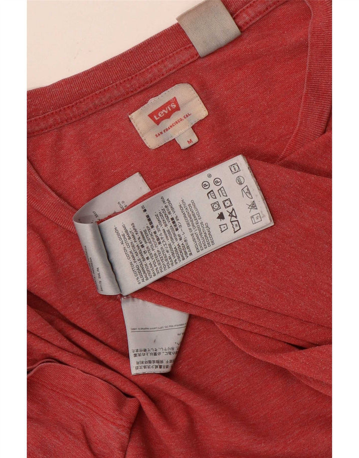 Мужская футболка Levi's из хлопка среднего красного цвета с крапинками