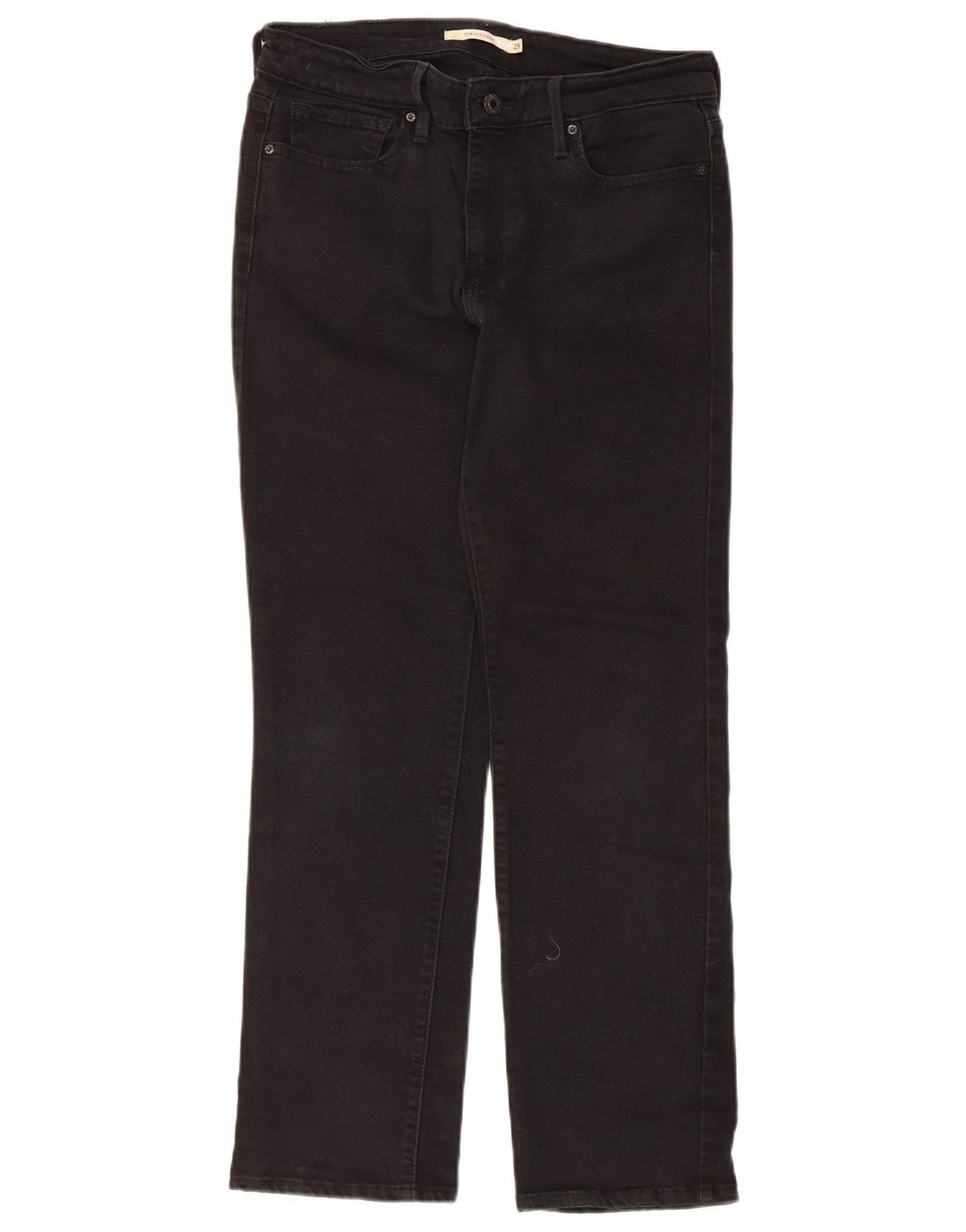 Женские прямые джинсы Levi's 714 W29 L30, черный хлопок