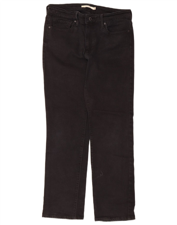 Женские прямые джинсы Levi's 714 W29 L30, черный хлопок