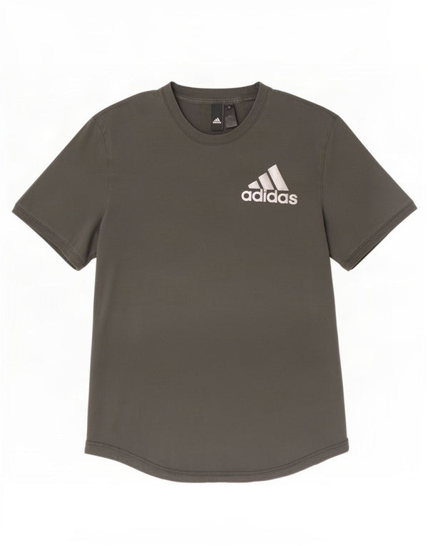 Мужская футболка Adidas с графическим рисунком, маленький серый хлопок