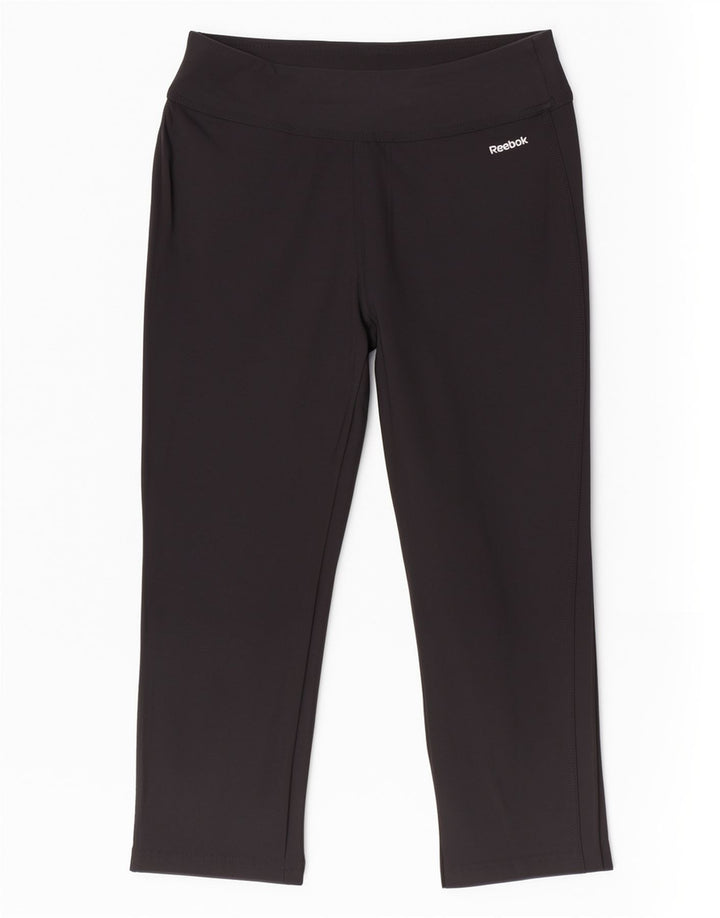 Женские спортивные брюки-капри Reebok UK 12, средние, черные