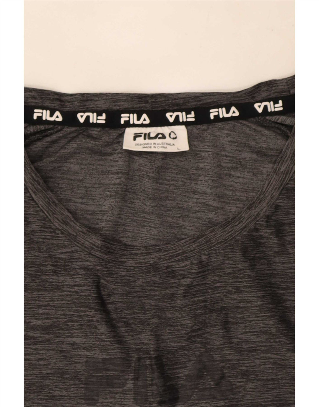 Мужская футболка Fila Top, большой серый полиэстер с крапинками