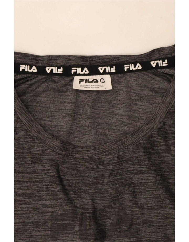 Мужская футболка Fila Top, большой серый полиэстер с крапинками