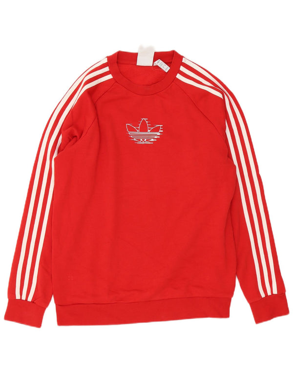 Мужской свитшот Adidas с графическим рисунком, маленький красный хлопковый джемпер
