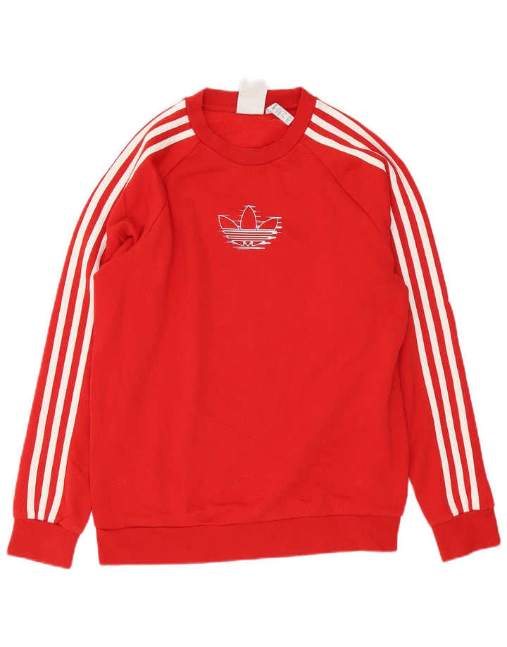 Мужской свитшот Adidas с графическим рисунком, маленький красный хлопковый джемпер