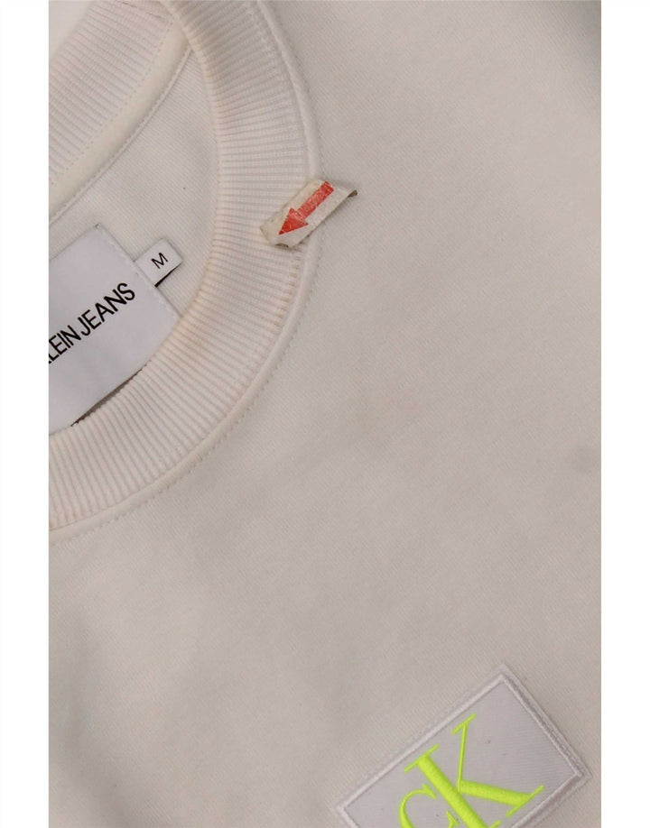 Женский свитер большого размера Calvin Klein Jeans UK 14, средний белый
