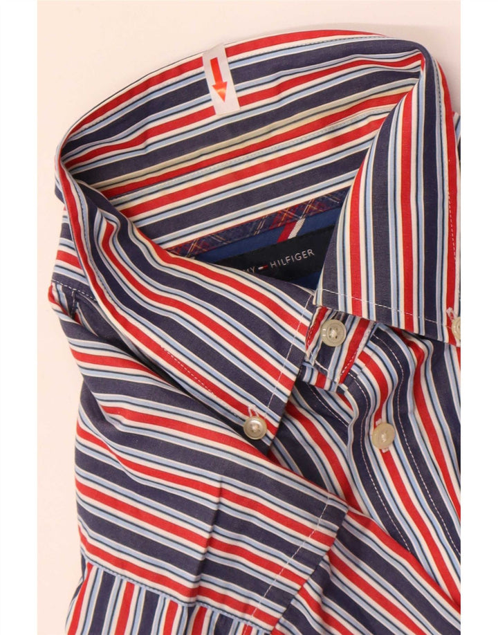 Мужская рубашка Tommy Hilfiger в тонкую полоску среднего размера, хлопок