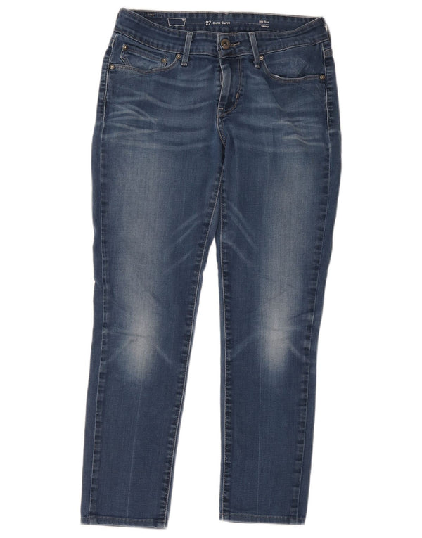 Женские укороченные джинсы скинни Levi's Demi Curve W27 L25, синий хлопок