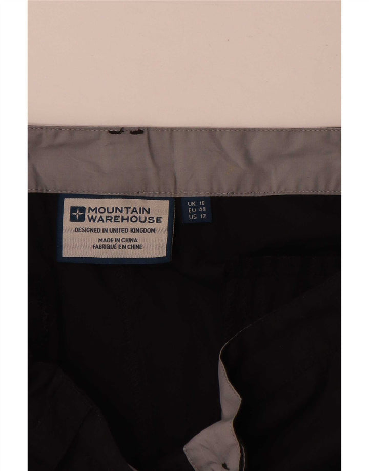 Женские шорты карго Mountain Warehouse UK 16, большие размеры W34, черный полиэстер