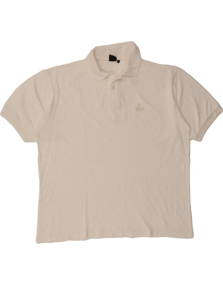 TRUSSARDI Mens Polo Shirt XL White Cotton Classic Vintage Trussardi and Second-Hand Trussardi from Messina Hembry 