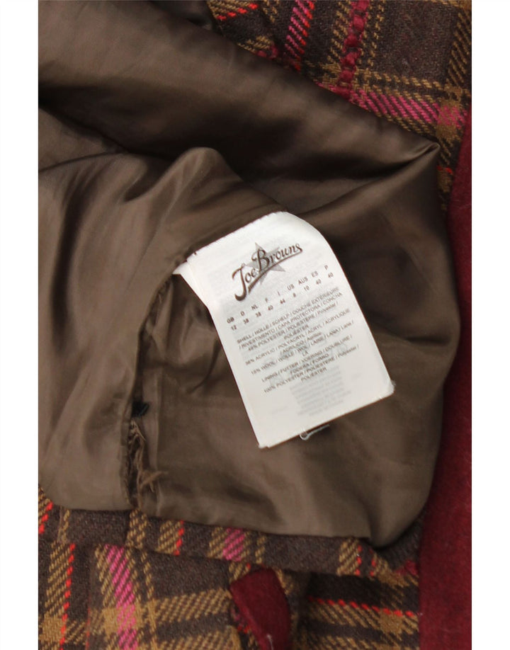 JOE BROWNS Женская мини-юбка UK 12 Medium W32 Коричневая акриловая клетка в клетку