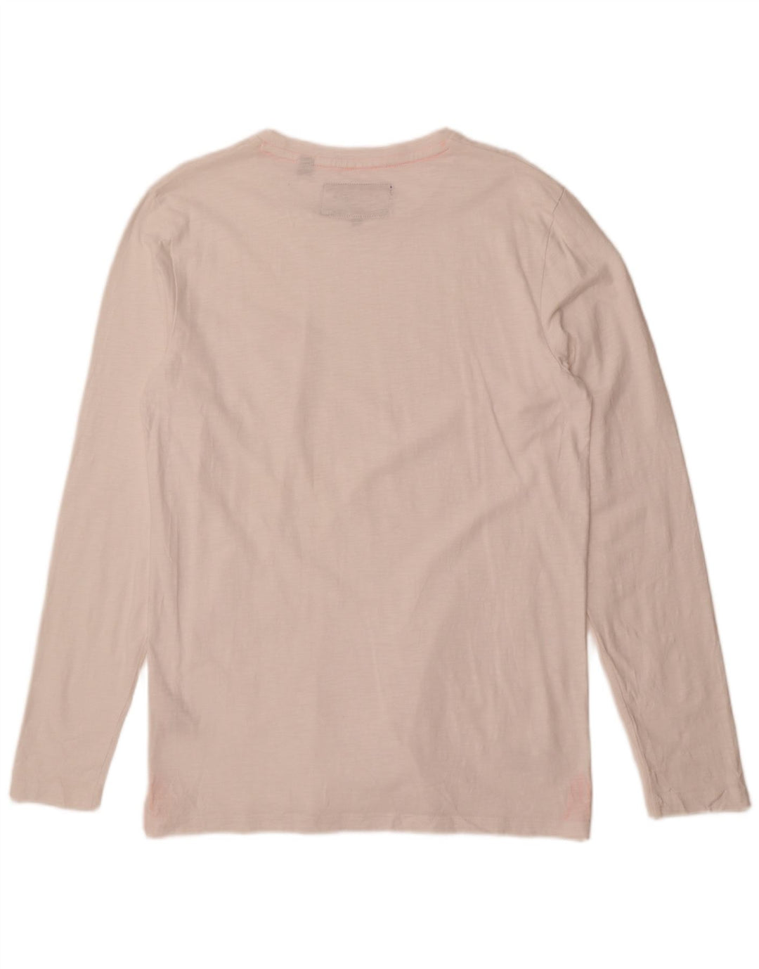 Мужской топ Superdry с длинным рукавом, большой белый хлопок