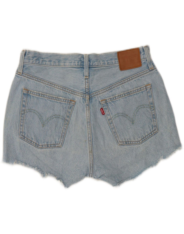Женские джинсовые шорты Levi's 501 с высокой талией W28, хлопковый средний синий цвет