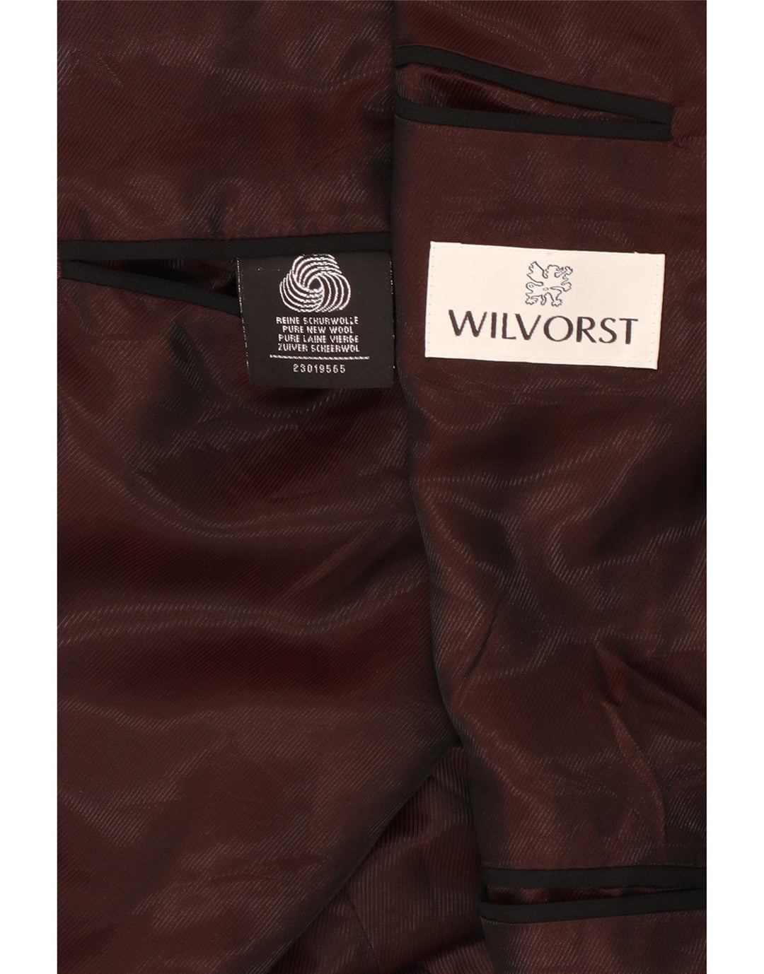 Мужской двубортный пиджак Wilvorst UK 40, большой черный шерстяной пиджак