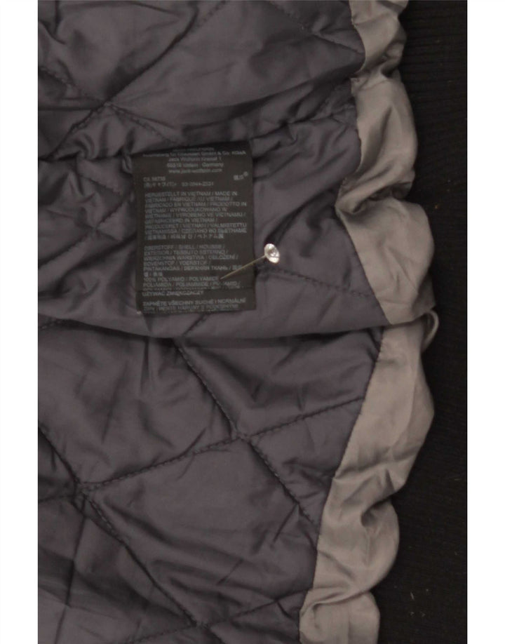 Мужская куртка-бомбер с капюшоном Jack Wolfskin UK 36/38, средний черный полиамид