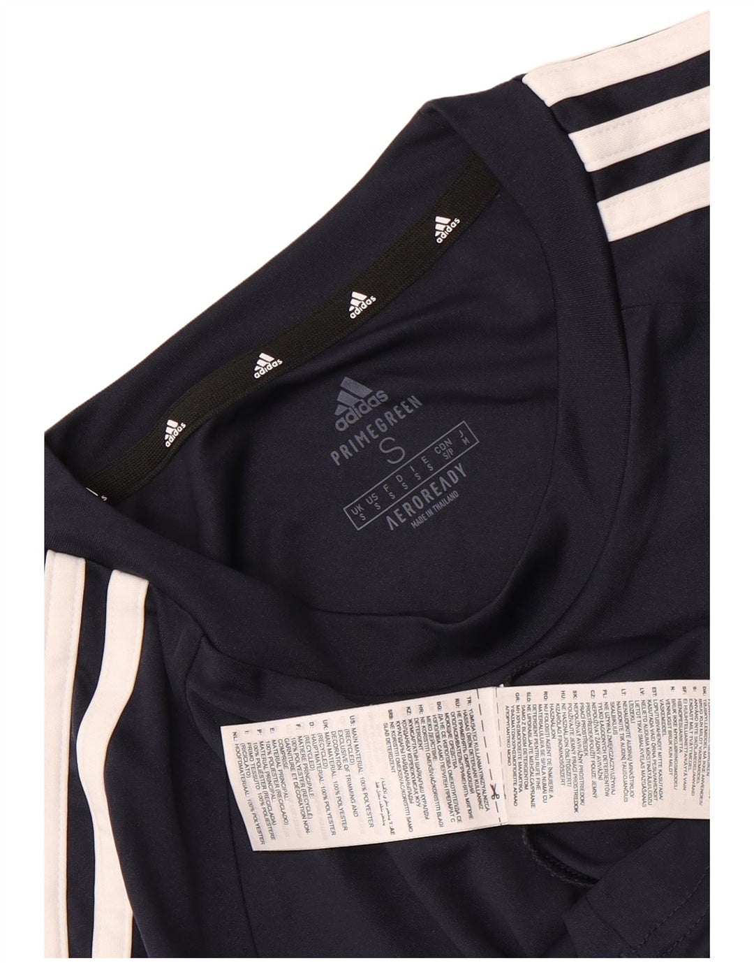 Adidas Mens Aeroready Футболка Топ Маленький Темно-Синий Полиэстер