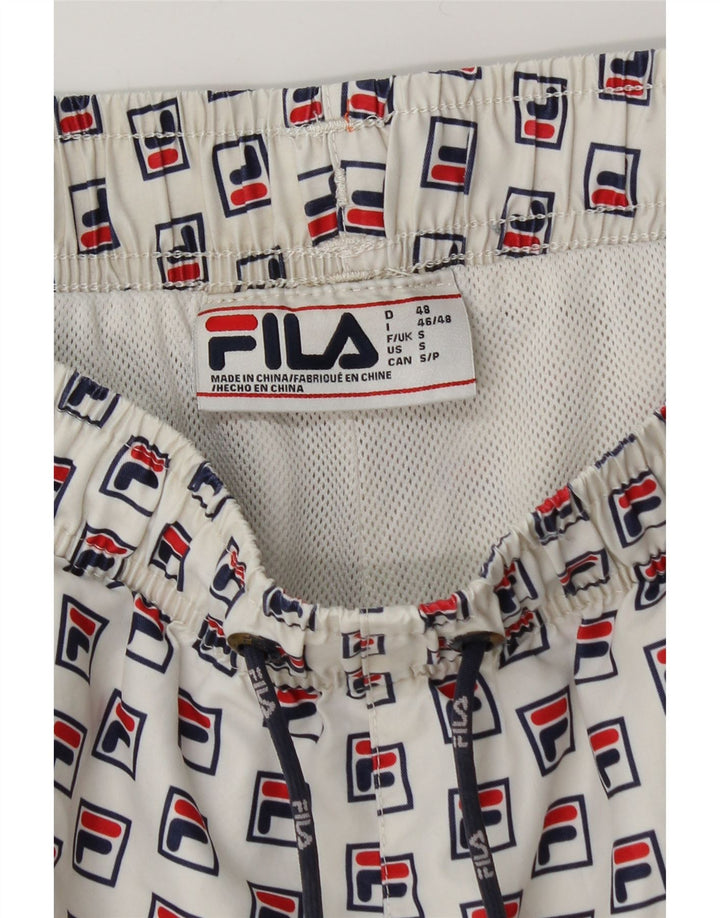 Мужские шорты для плавания FILA с рисунком, маленькие белые, полиэстер