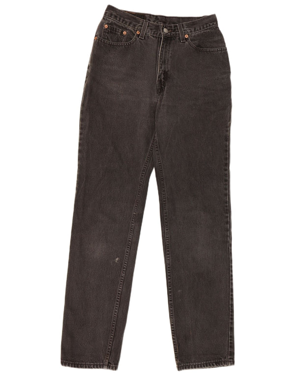 Женские прямые джинсы узкого кроя Levi's 512 США 9, средние W26 L31, черный хлопок