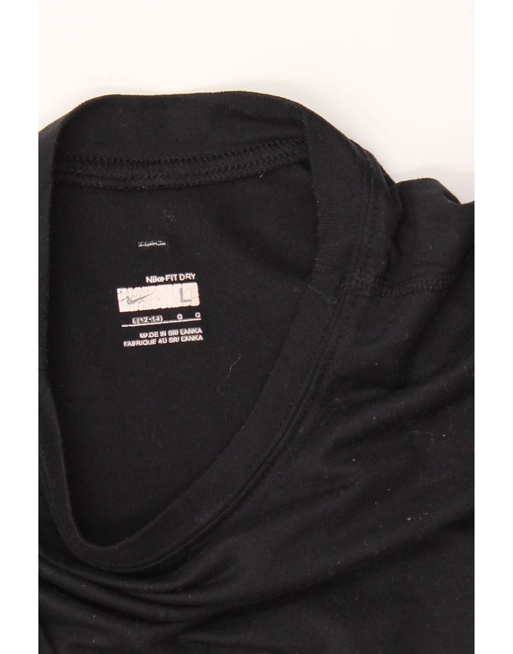 NIKE Womens Top Long Sleeve US 12/14 Large Black Colourblock Nylon Vintage Nike and Second-Hand Nike from Messina Hembry 