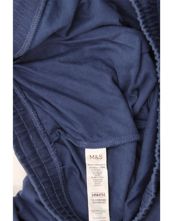 Мужские спортивные брюки Marks & Spencer, большие темно-синие, хлопковые