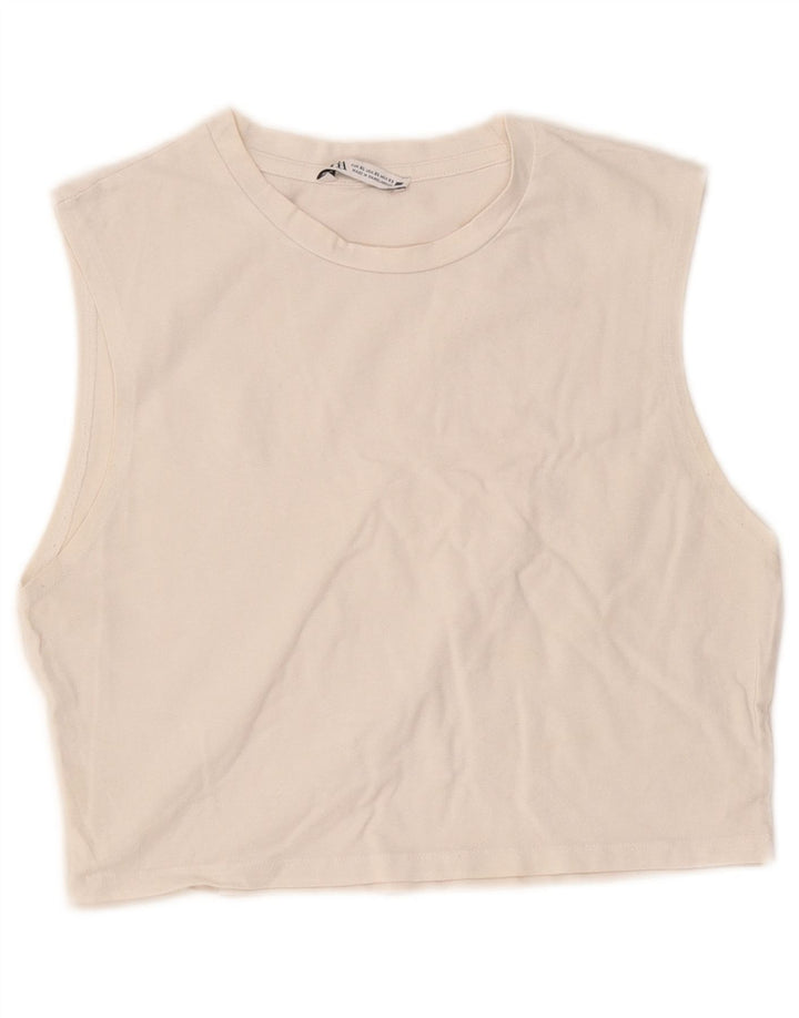 Женский укороченный жилет Zara UK 18 XL Белый