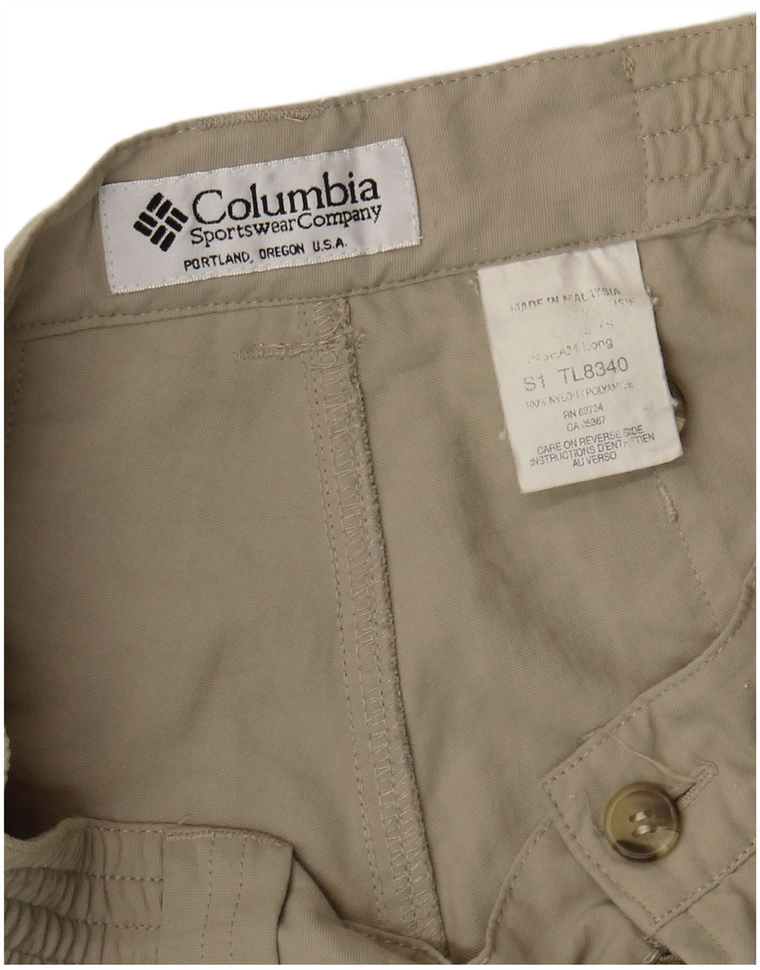Женские шорты-карго Columbia W28, нейлон бежевого цвета среднего размера