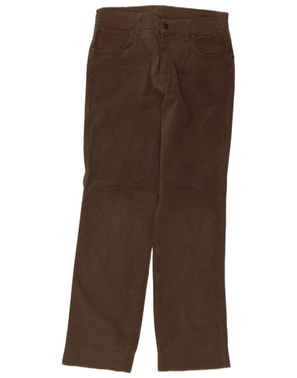 Wrangler Мужские Техасские эластичные прямые повседневные брюки W32 L34 Коричневые хлопковые брюки