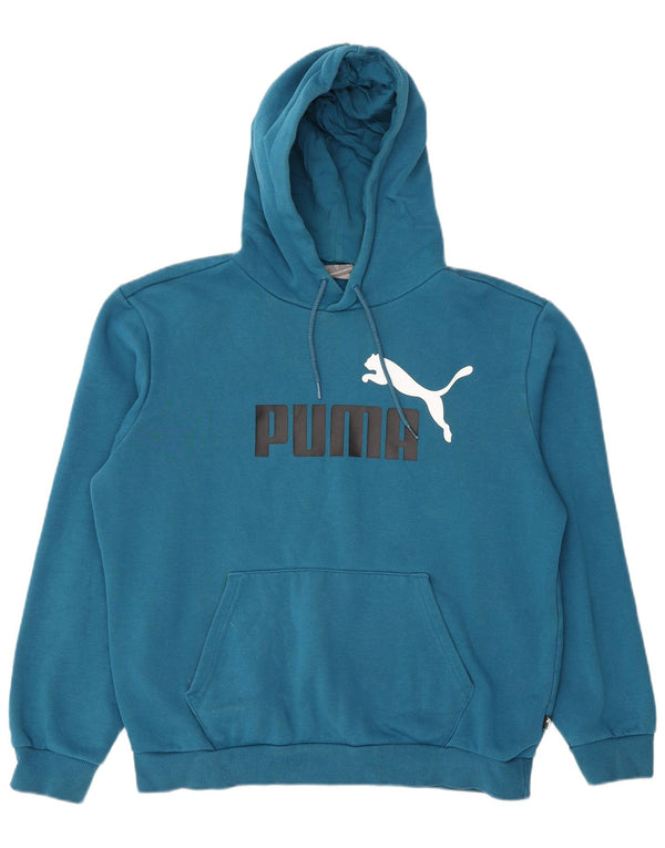 Мужской джемпер с капюшоном Puma, синий, хлопковый
