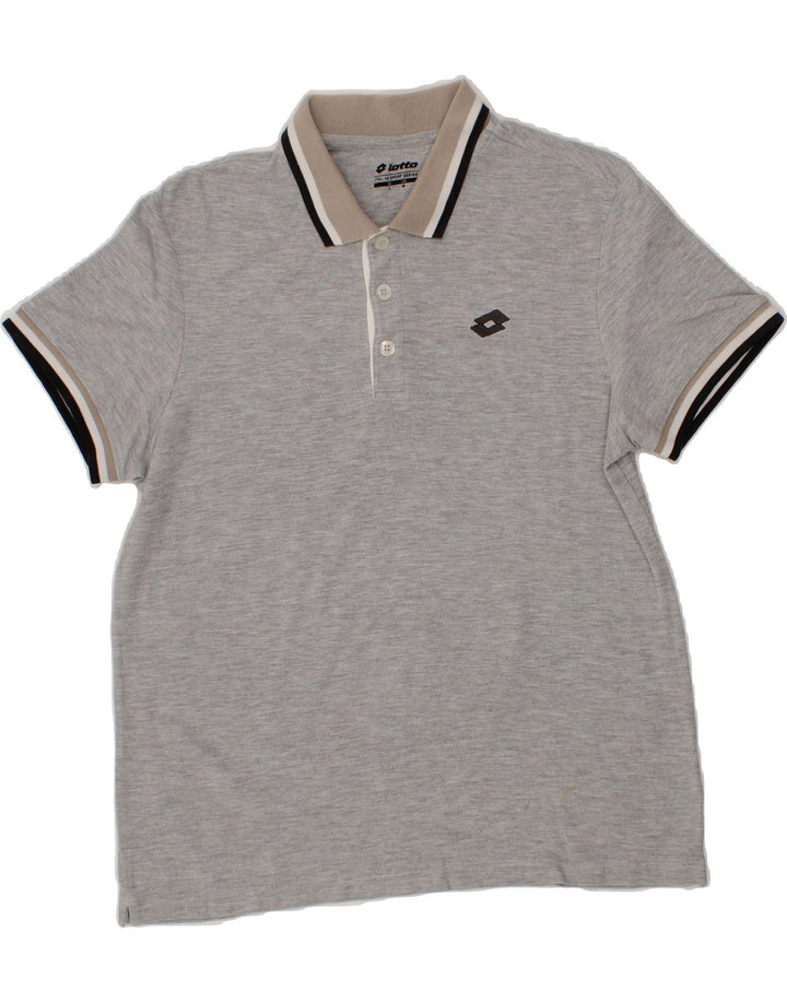 LOTTO Mens Polo Shirt Medium Grey Vintage Lotto and Second-Hand Lotto from Messina Hembry 