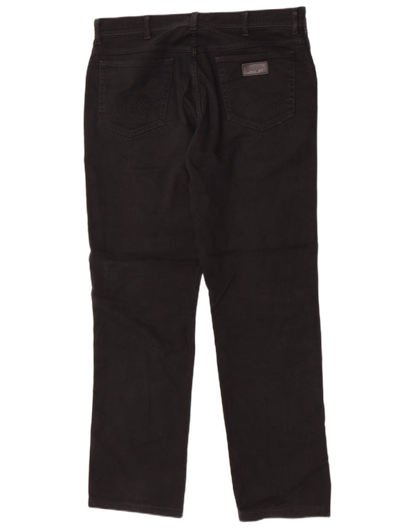 Мужские прямые джинсы Wrangler Texas Stretch W36 L32, черный хлопок