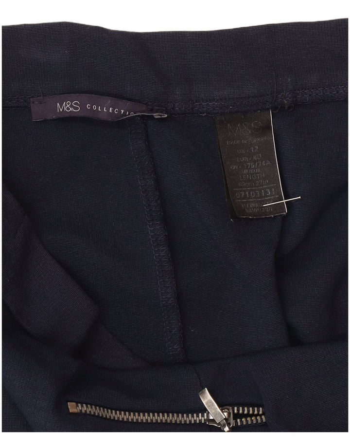 Женская юбка-миди Marks & Spencer UK 12 Medium W30 Темно-синий полиамид